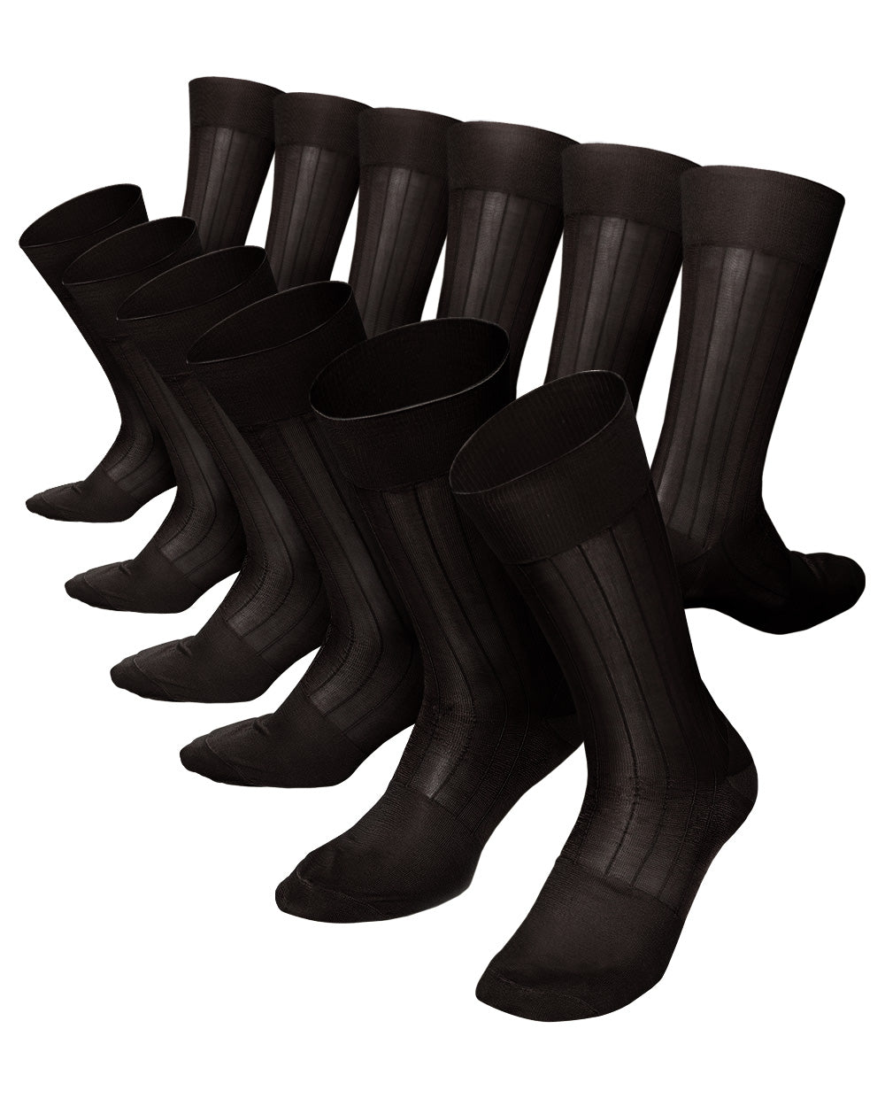 Solid Ribbed Shear Design Anklet Dress Socks (12 pack) by Vittorio Farina (ank - brown - 12) for Independent Retail Stores by Dubal Brothers