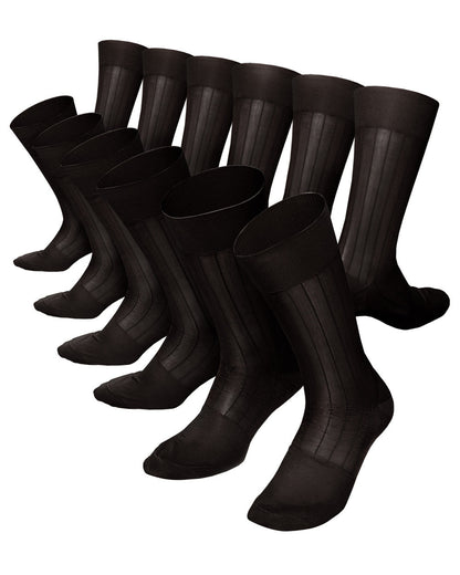 Solid Ribbed Shear Design Anklet Dress Socks (12 pack) by Vittorio Farina (ank - brown - 12) for Independent Retail Stores by Dubal Brothers