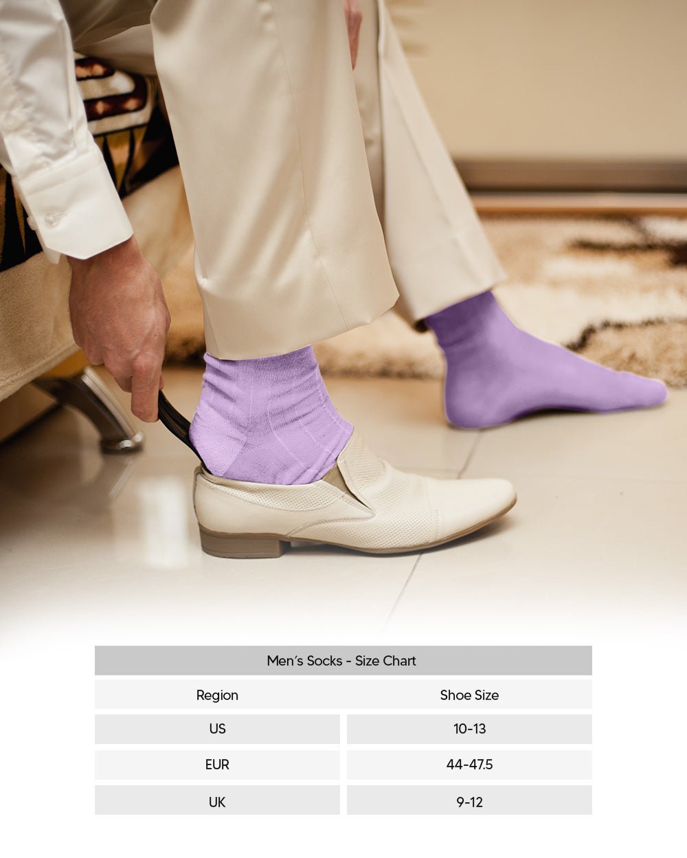 Solid Ribbed Shear Design Anklet Dress Socks (12 pack) by Vittorio Farina (ank - lavender - 12) for Independent Retail Stores by Dubal Brothers