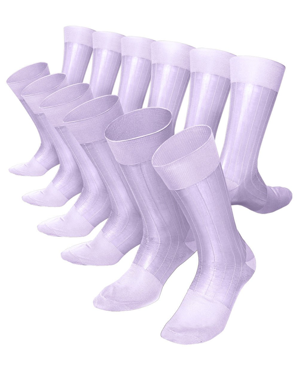 Solid Ribbed Shear Design Anklet Dress Socks (12 pack) by Vittorio Farina (ank - lavender - 12) for Independent Retail Stores by Dubal Brothers