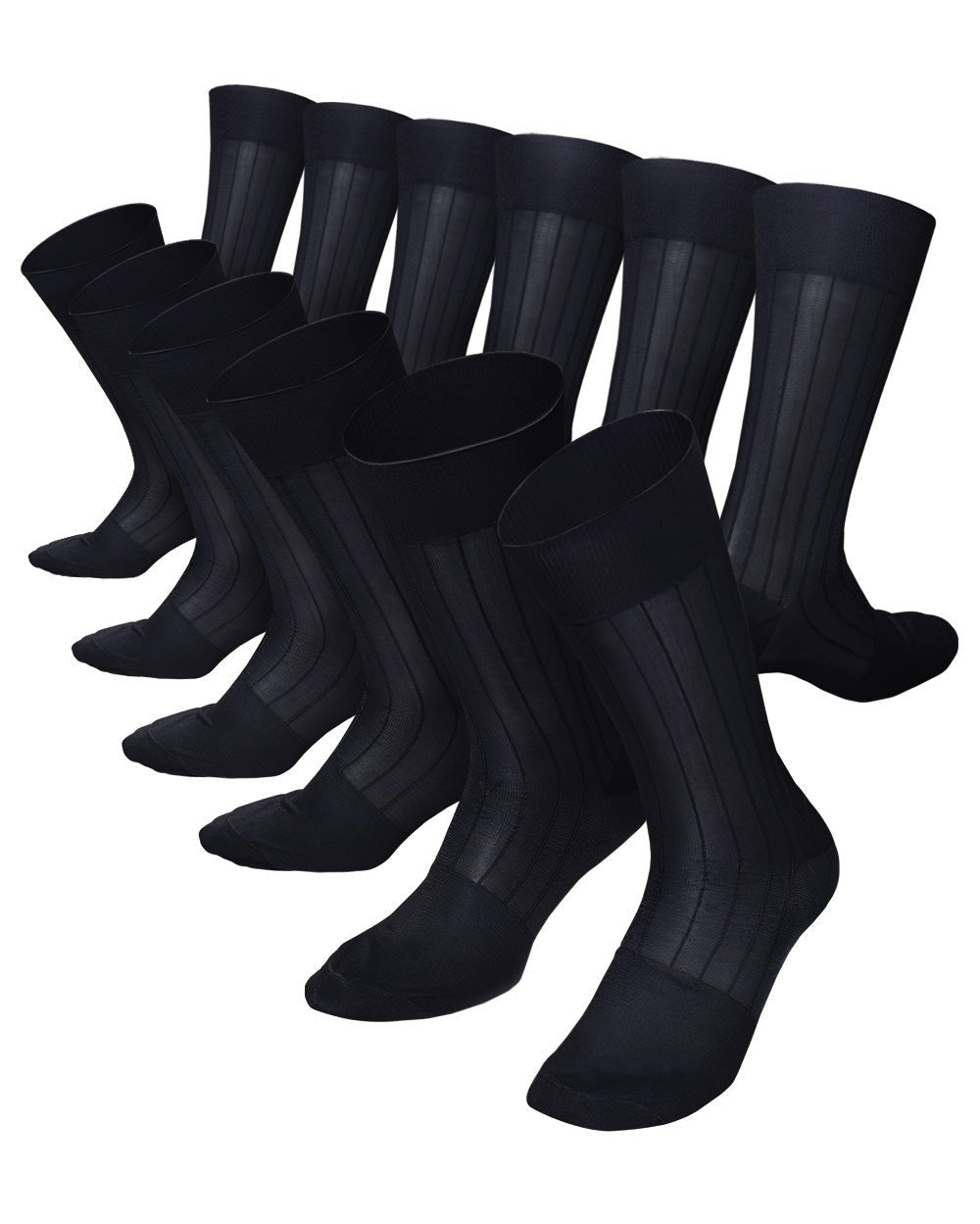 Solid Ribbed Shear Design Anklet Dress Socks (12 pack) by Vittorio Farina (ank - navy - 12) for Independent Retail Stores by Dubal Brothers