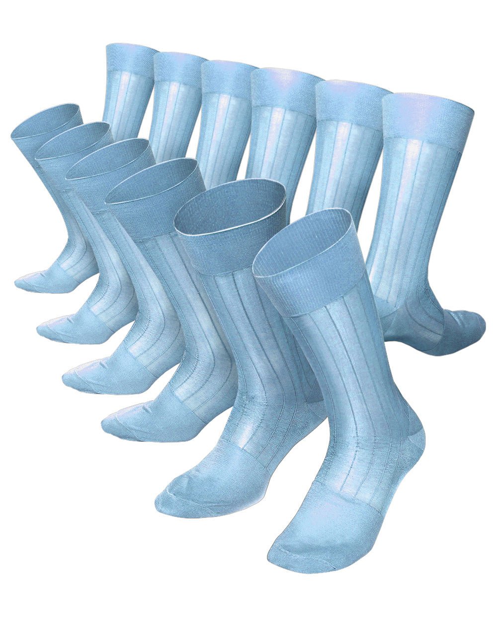 Solid Ribbed Shear Design Anklet Dress Socks (12 pack) by Vittorio Farina (ank - silver - grey - 12) for Independent Retail Stores by Dubal Brothers