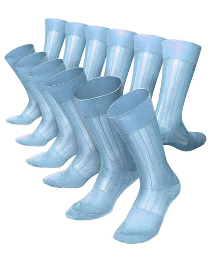 Solid Ribbed Shear Design Anklet Dress Socks (12 pack) by Vittorio Farina (ank - silver - grey - 12) for Independent Retail Stores by Dubal Brothers