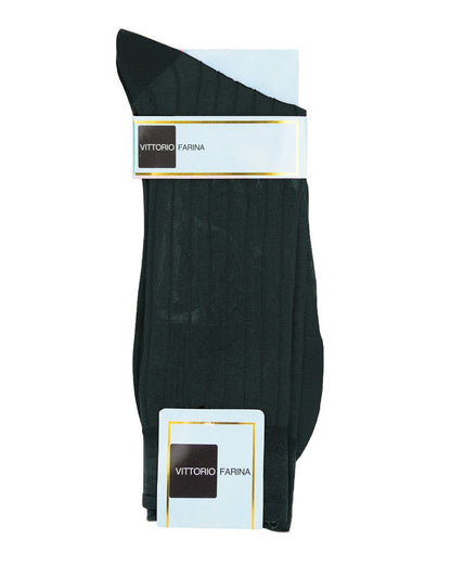 Solid Ribbed Shear Design Anklet Dress Socks (3 pack) by Vittorio Farina (ank - charcoal - 3) for Independent Retail Stores by Dubal Brothers