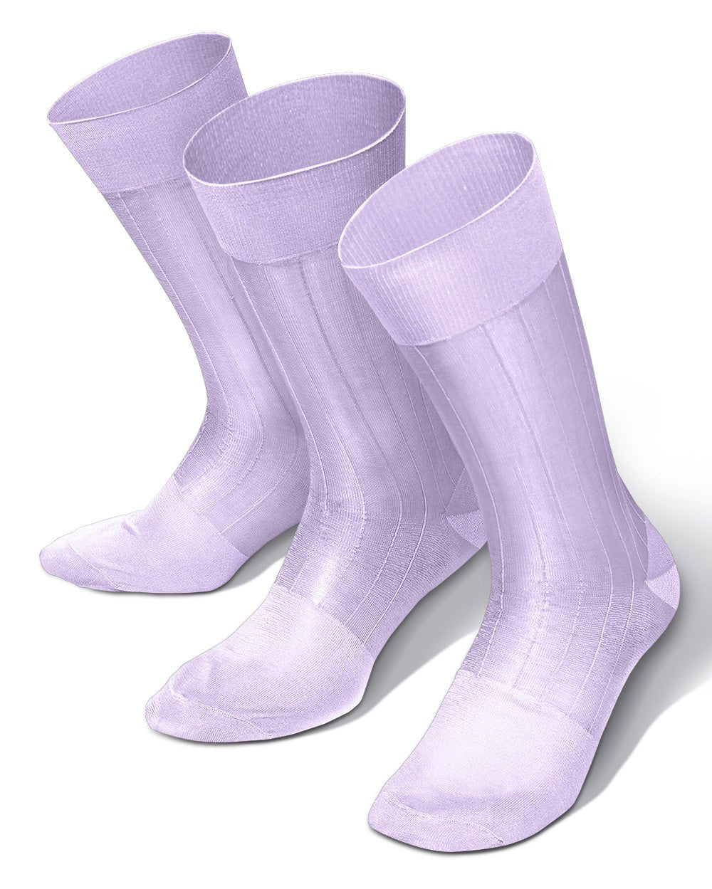 Solid Ribbed Shear Design Anklet Dress Socks (3 pack) by Vittorio Farina (ank - lavender - 3) for Independent Retail Stores by Dubal Brothers