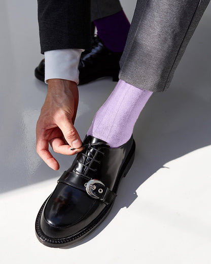 Solid Ribbed Shear Design Anklet Dress Socks (3 pack) by Vittorio Farina (ank - lavender - 3) for Independent Retail Stores by Dubal Brothers