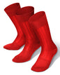 Solid Ribbed Shear Design Anklet Dress Socks (3 pack) by Vittorio Farina (ank - red - 3) for Independent Retail Stores by Dubal Brothers