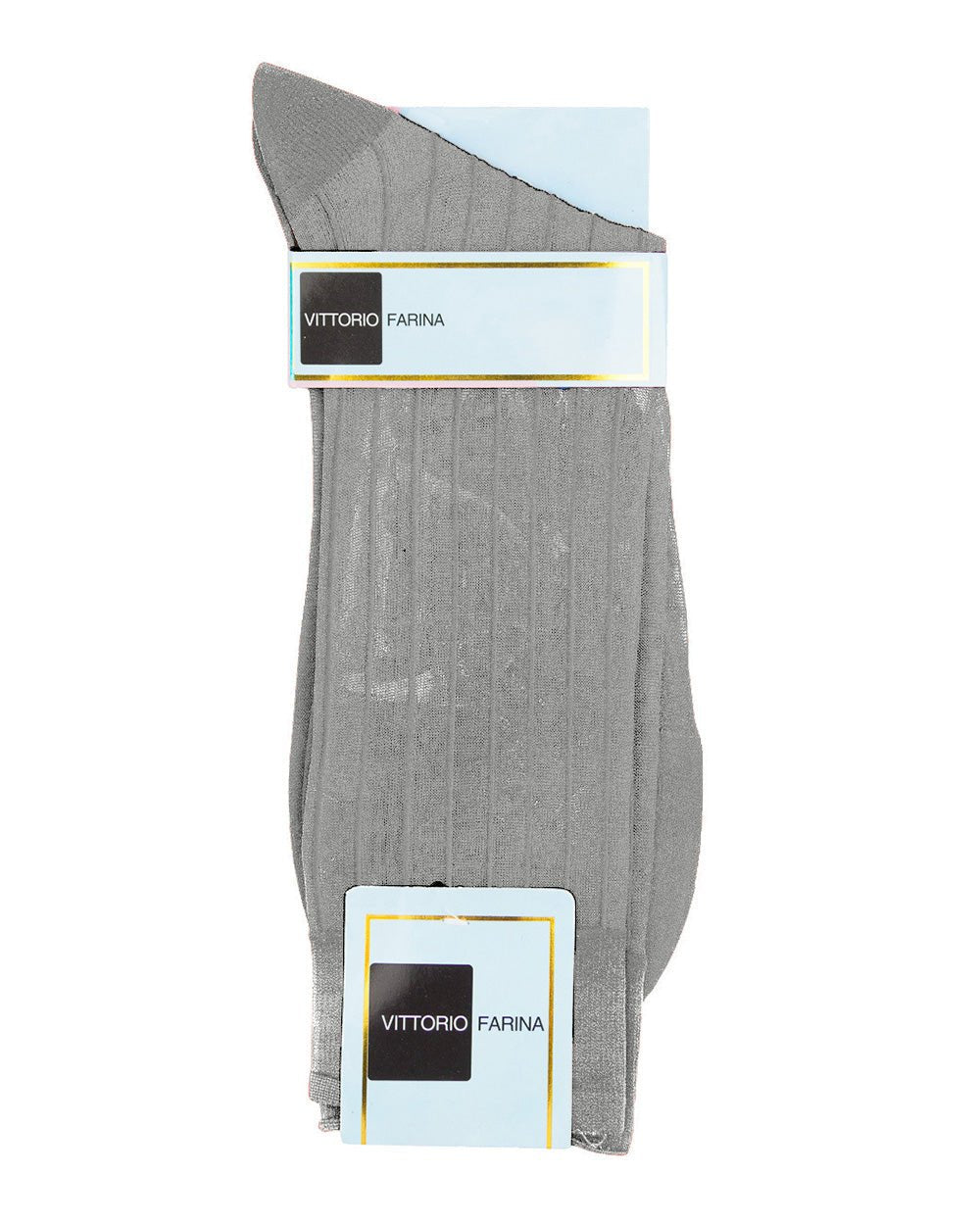 Solid Ribbed Shear Design Anklet Dress Socks (3 pack) by Vittorio Farina (ank - silver - grey - 3) for Independent Retail Stores by Dubal Brothers