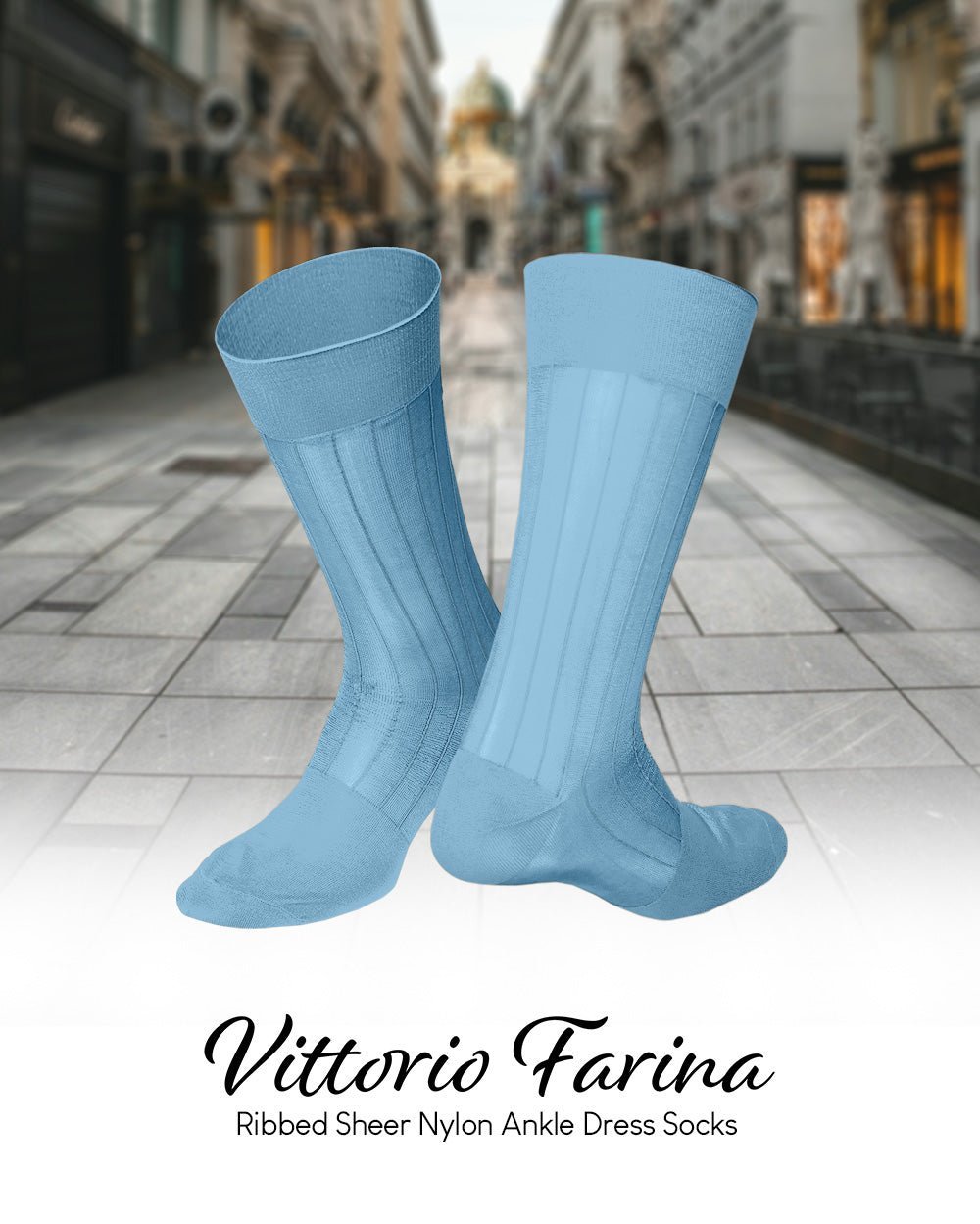 Solid Ribbed Shear Design Anklet Dress Socks (3 pack) by Vittorio Farina (ank - silver - grey - 3) for Independent Retail Stores by Dubal Brothers