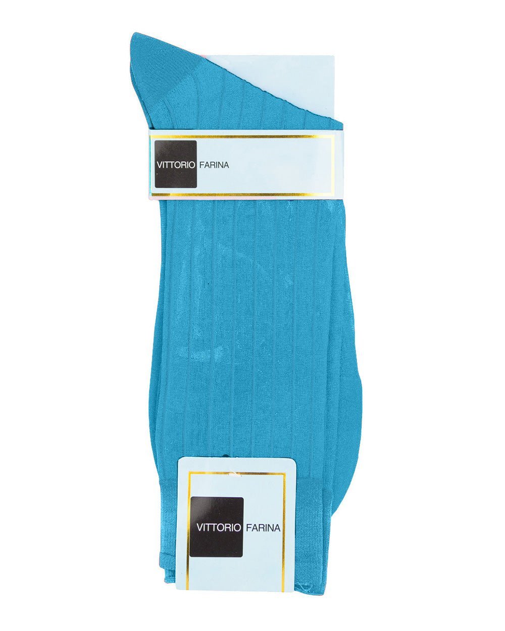 Solid Ribbed Shear Design Anklet Dress Socks (3 pack) by Vittorio Farina (ank - turq - 3) for Independent Retail Stores by Dubal Brothers