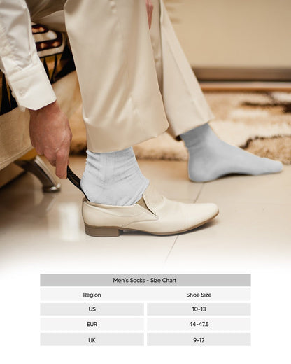 Solid Ribbed Shear Design Anklet Dress Socks (3 pack) by Vittorio Farina (ank - white - 3) for Independent Retail Stores by Dubal Brothers