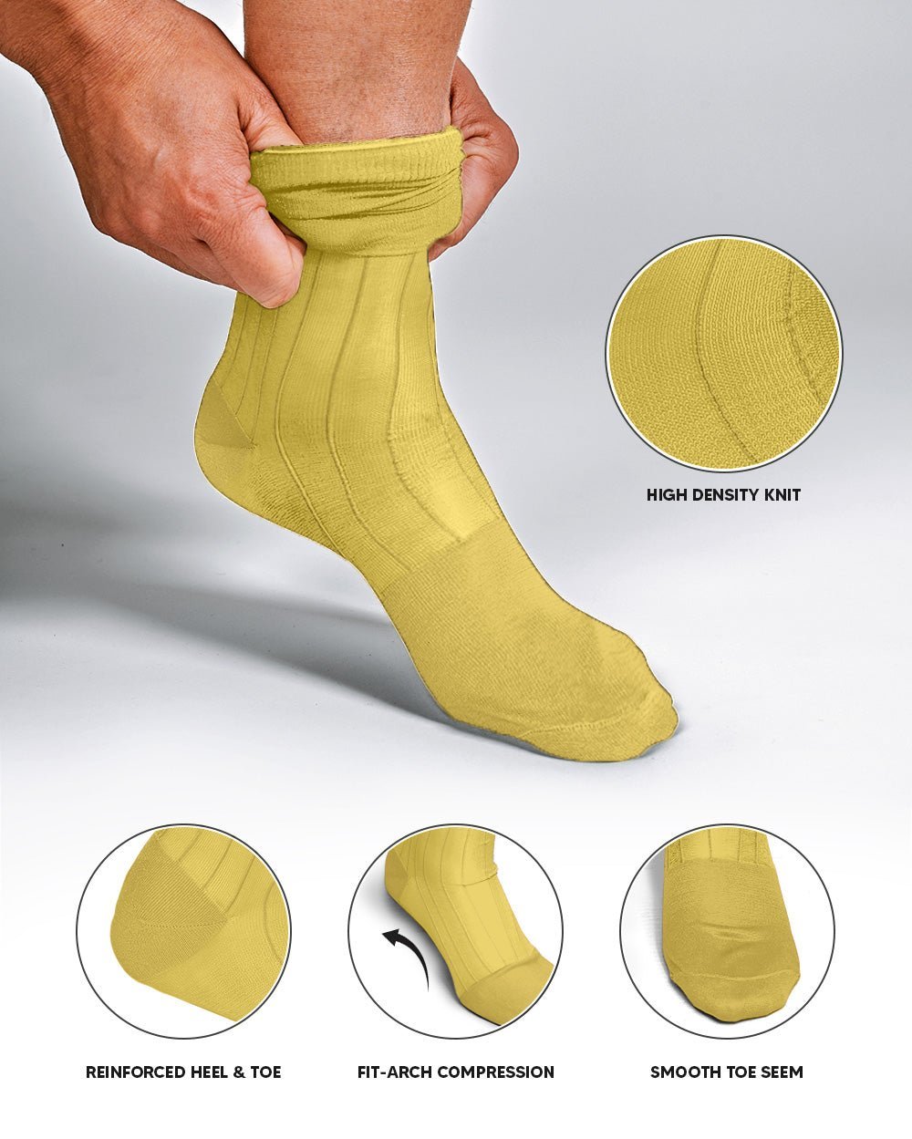 Solid Ribbed Shear Design Anklet Dress Socks (3 pack) by Vittorio Farina (ank - white - 3) for Independent Retail Stores by Dubal Brothers