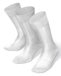 Solid Ribbed Shear Design Anklet Dress Socks (3 pack) by Vittorio Farina (ank - white - 3) for Independent Retail Stores by Dubal Brothers
