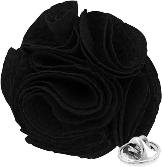 Solid Rose Seersucker Flower Lapel Pin by Vittorio Vico (flower - 1202) for Independent Retail Stores by Dubal Brothers