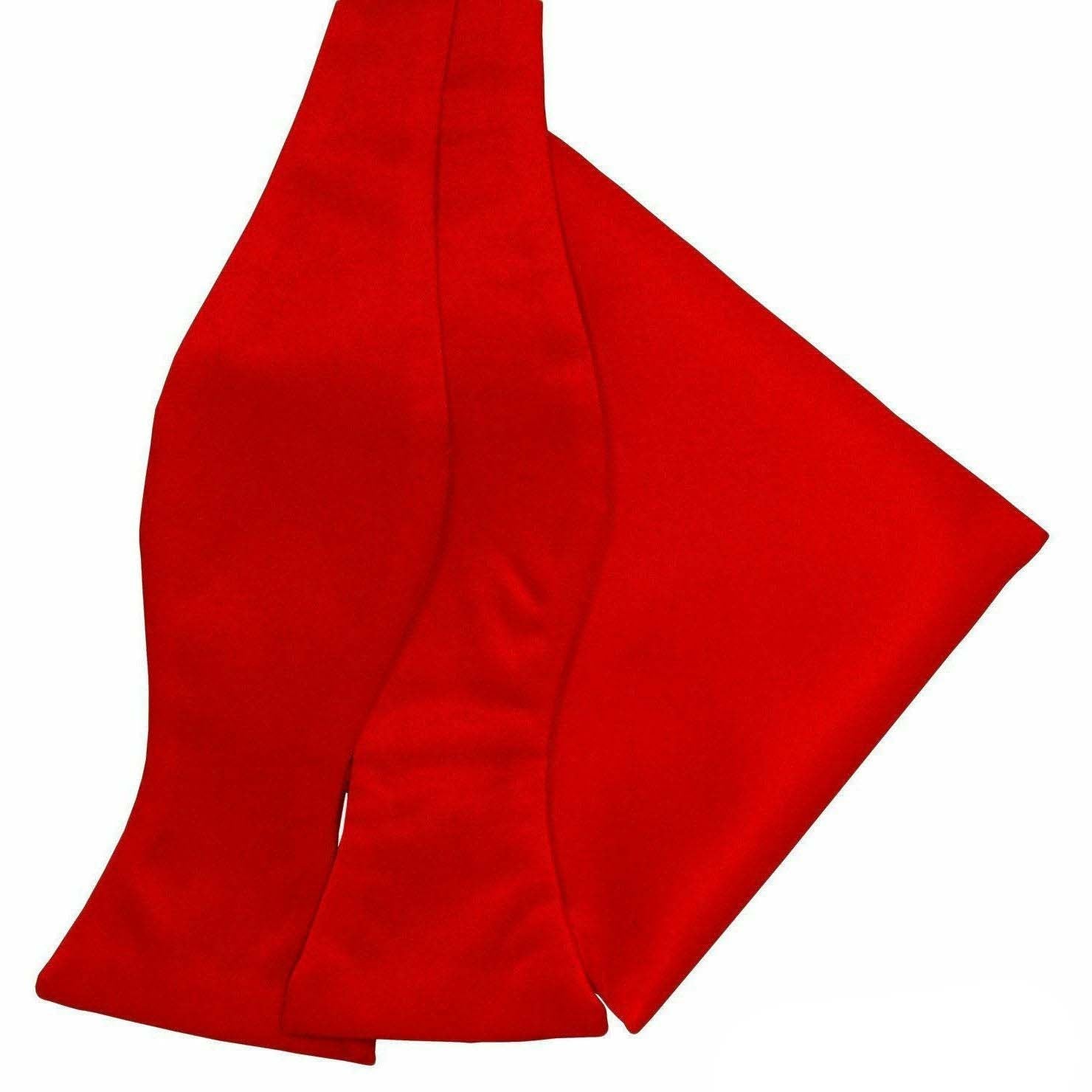 Solid Self Tie Bow Tie & Pocket Square in a Box by Vittorio Farina (bh1 - red) for Independent Retail Stores by Dubal Brothers