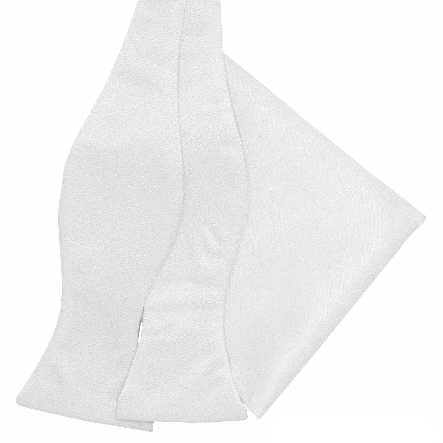 Solid Self Tie Bow Tie & Pocket Square in a Box by Vittorio Farina (bh1 - white) for Independent Retail Stores by Dubal Brothers