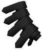 Solid Skinny Necktie (4 Packs) by Vittorio Farina - Black - Wholesale Necktie by Dubal Brothers