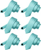 Solid Skinny Necktie (6 Pack) by Vittorio Farina - Aqua - Wholesale Necktie by Dubal Brothers