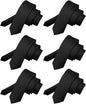 Solid Skinny Necktie (6 Pack) by Vittorio Farina - Black - Wholesale Necktie by Dubal Brothers