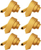 Solid Skinny Necktie (6 Pack) by Vittorio Farina - Gold - Wholesale Necktie by Dubal Brothers