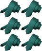 Solid Skinny Necktie (6 Pack) by Vittorio Farina - Hunter - Wholesale Necktie by Dubal Brothers