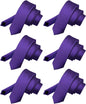 Solid Skinny Necktie (6 Pack) by Vittorio Farina - Purple - Wholesale Necktie by Dubal Brothers