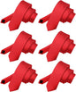 Solid Skinny Necktie (6 Pack) by Vittorio Farina - Red - Wholesale Necktie by Dubal Brothers