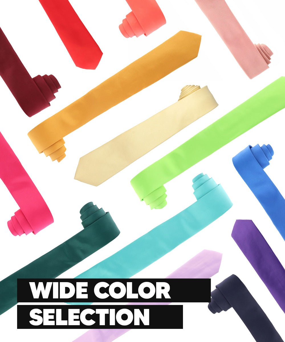 Solid Skinny Necktie by Vittorio Farina (N - SKINNY_AQUA) for Independent Retail Stores by Dubal Brothers