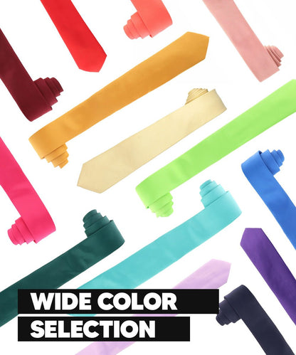 Solid Skinny Necktie by Vittorio Farina (N - SKINNY_AQUA) for Independent Retail Stores by Dubal Brothers