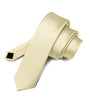 Solid Skinny Necktie by Vittorio Farina (N - SKINNY_CHAMPAGNE) for Independent Retail Stores by Dubal Brothers