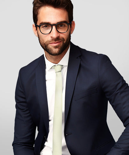 Solid Skinny Necktie by Vittorio Farina (N - SKINNY_IVORY) for Independent Retail Stores by Dubal Brothers