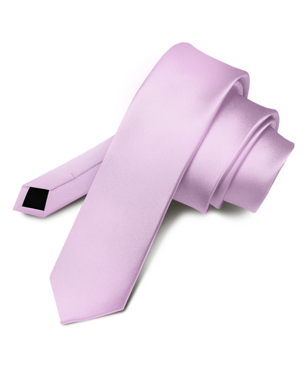 Solid Skinny Necktie by Vittorio Farina (N - SKINNY_LAVENDER) for Independent Retail Stores by Dubal Brothers
