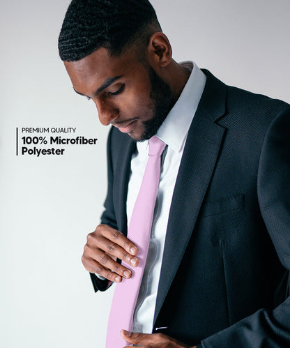 Solid Skinny Necktie by Vittorio Farina (N - SKINNY_LAVENDER) for Independent Retail Stores by Dubal Brothers