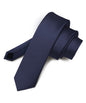Solid Skinny Necktie by Vittorio Farina (N - SKINNY_NAVY) for Independent Retail Stores by Dubal Brothers