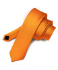 Solid Skinny Necktie by Vittorio Farina (N - SKINNY_ORANGE) for Independent Retail Stores by Dubal Brothers