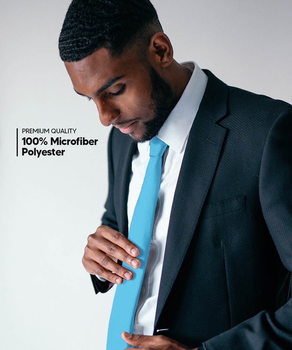 Solid Skinny Necktie by Vittorio Farina (N - SKINNY_TURQUOISE) for Independent Retail Stores by Dubal Brothers