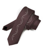 Solid Skinny Necktie with Rhinestones by Vittorio Farina (N - SKINNY - R_BROWN) for Independent Retail Stores by Dubal Brothers