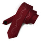 Solid Skinny Necktie with Rhinestones by Vittorio Farina (N - SKINNY - R_BURGUNDY) for Independent Retail Stores by Dubal Brothers