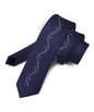 Solid Skinny Necktie with Rhinestones by Vittorio Farina (N - SKINNY - R_NAVY) for Independent Retail Stores by Dubal Brothers