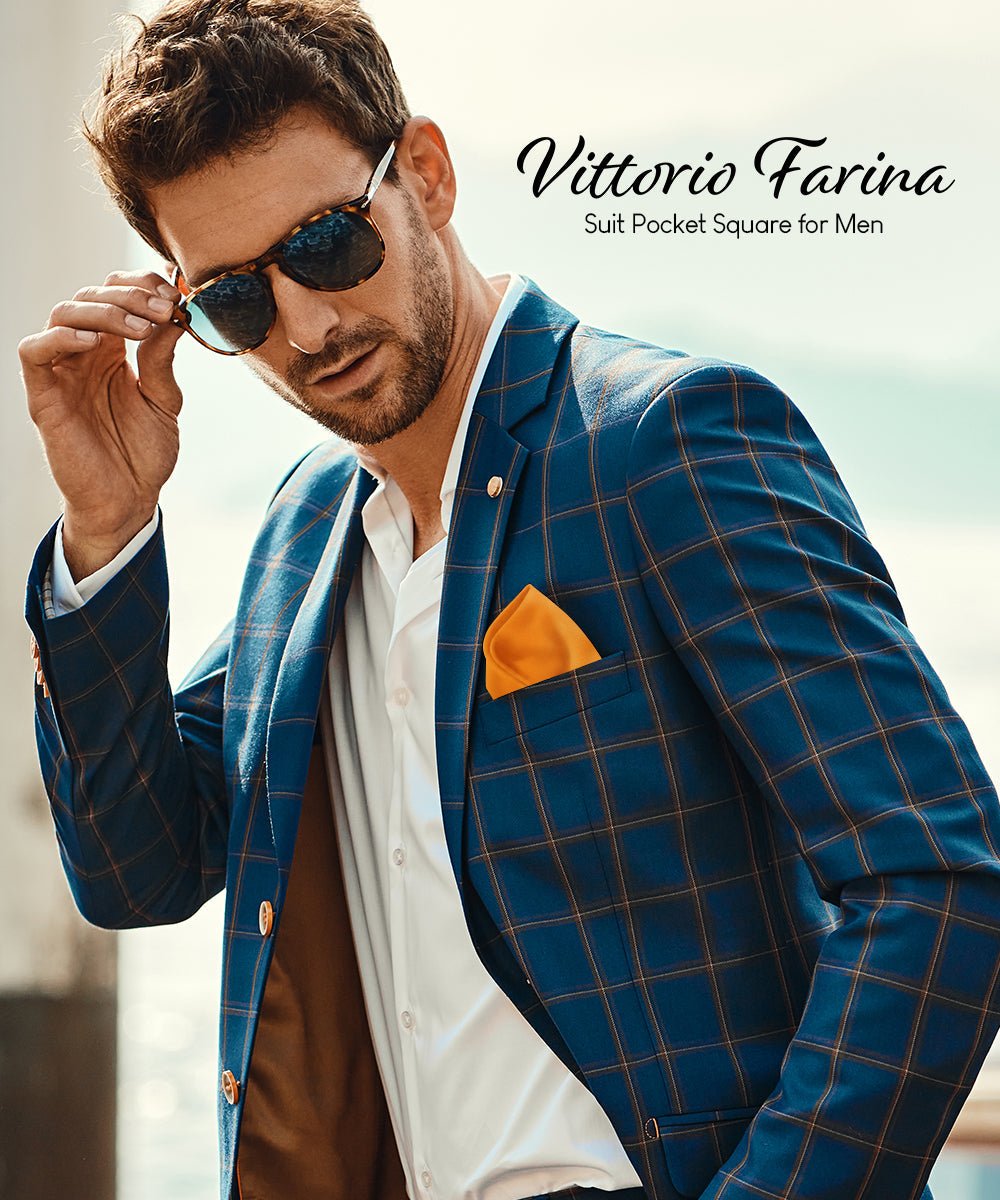 Solid Square Pocket Square (12x12 - in & 17x17 - in) by Vittorio Farina (PS - SOLID_AMBER) for Independent Retail Stores by Dubal Brothers