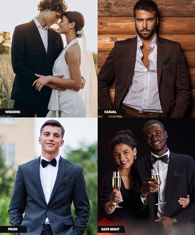 Solid Square Pocket Square (12x12 - in & 17x17 - in) by Vittorio Farina (PS - SOLID_BLACK) for Independent Retail Stores by Dubal Brothers