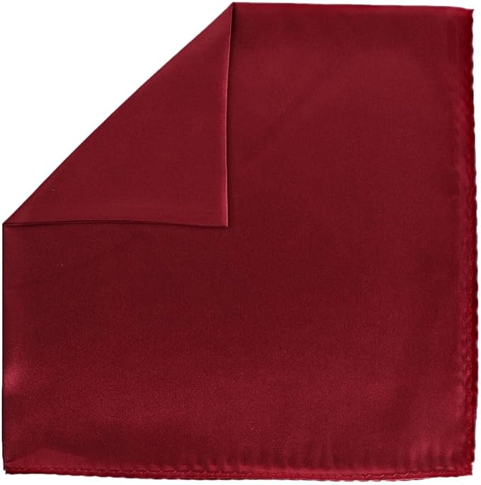 Solid Square Pocket Square (12x12 - in & 17x17 - in) by Vittorio Farina (PS - SOLID_BURGUNDY) for Independent Retail Stores by Dubal Brothers