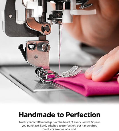 Solid Square Pocket Square (12x12 - in & 17x17 - in) by Vittorio Farina (PS - SOLID_HOT - PINK) for Independent Retail Stores by Dubal Brothers