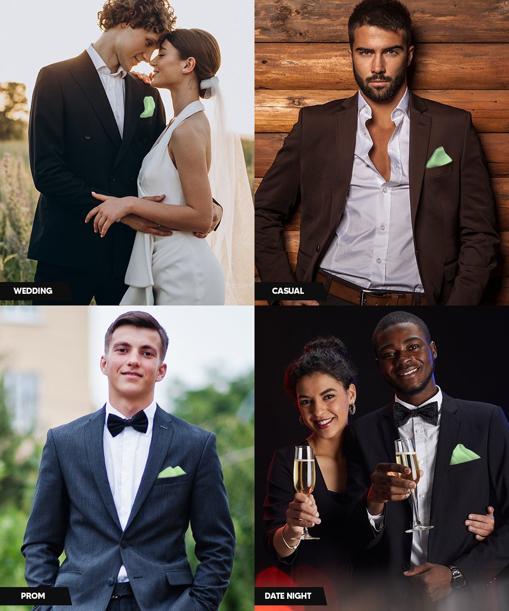 Solid Square Pocket Square (12x12 - in & 17x17 - in) by Vittorio Farina (PS - SOLID_MINT) for Independent Retail Stores by Dubal Brothers