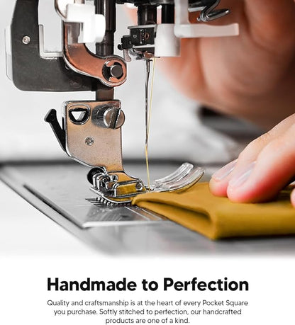 Solid Square Pocket Square (12x12 - in & 17x17 - in) by Vittorio Farina (PS - SOLID_MUSTARD) for Independent Retail Stores by Dubal Brothers