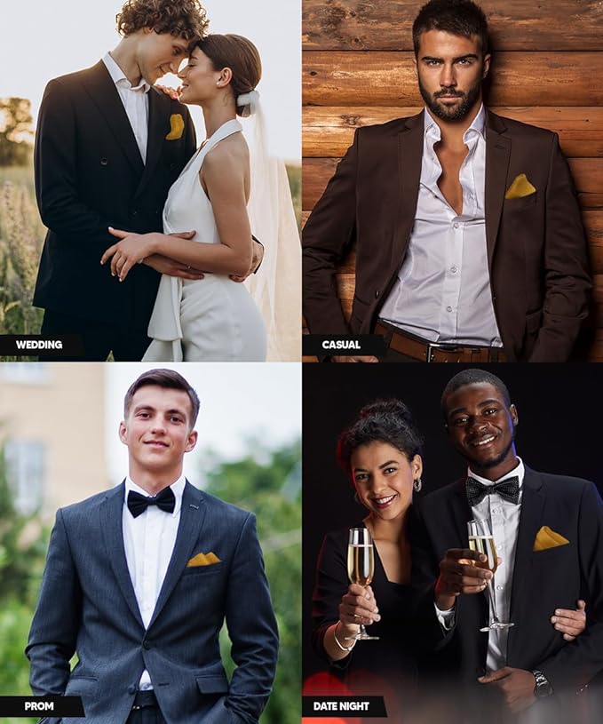 Solid Square Pocket Square (12x12 - in & 17x17 - in) by Vittorio Farina (PS - SOLID_MUSTARD) for Independent Retail Stores by Dubal Brothers