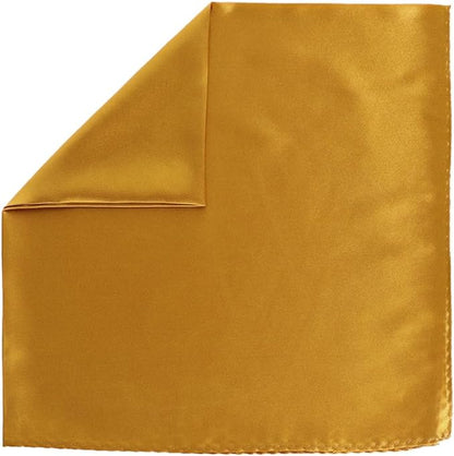 Solid Square Pocket Square (12x12 - in & 17x17 - in) by Vittorio Farina (PS - SOLID_MUSTARD) for Independent Retail Stores by Dubal Brothers