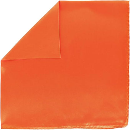 Solid Square Pocket Square (12x12 - in & 17x17 - in) by Vittorio Farina (PS - SOLID_ORANGE) for Independent Retail Stores by Dubal Brothers