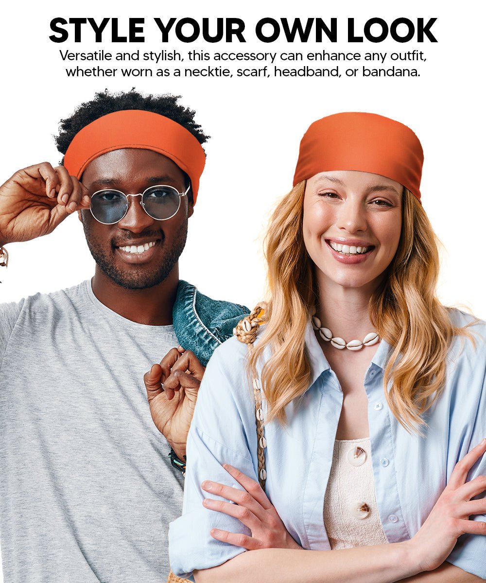 Solid Square Pocket Square (12x12 - in & 17x17 - in) by Vittorio Farina (PS - SOLID_ORANGE) for Independent Retail Stores by Dubal Brothers