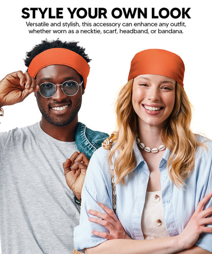 Solid Square Pocket Square (12x12 - in & 17x17 - in) by Vittorio Farina (PS - SOLID_ORANGE) for Independent Retail Stores by Dubal Brothers